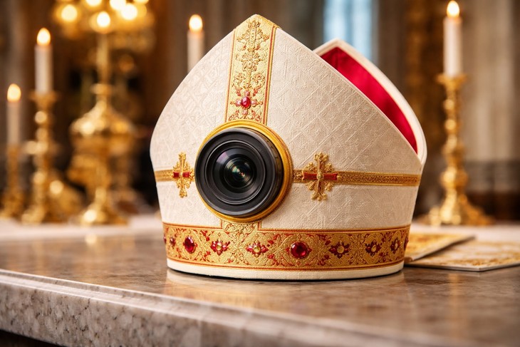 Eine solche Bischofsmütze mit hochwertigem Kamera-Einsatz wird die neuen Bilder aufzeichnen. © Kurt Inz (K.I.)